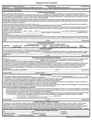 Formulario de Consentimiento para Esterilización