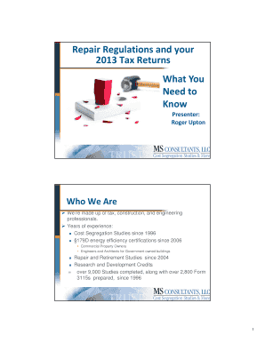 2013 Tax Returns Regulations Guide