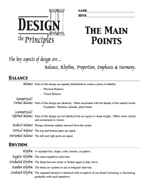 Design Principles Worksheet