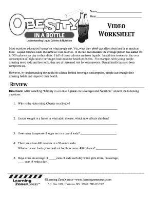 Beverage Consumption Worksheet