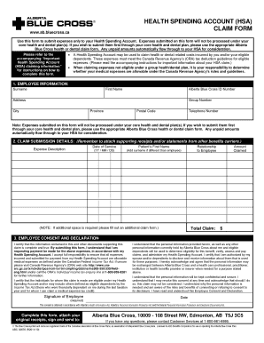 Health Spending Account Claim Form