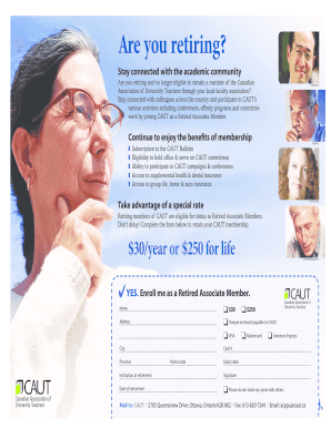 Retiree Associate Membership in CAUT - Canadian Association of
