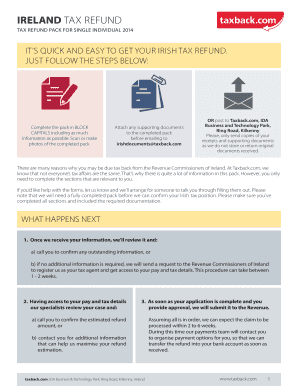 Ireland Tax Refund Form 2014