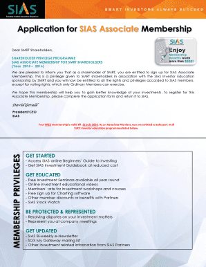 SIAS Associate Membership Application