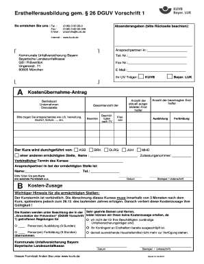Ersthelferausbildung gem. § 26 DGUV Vorschrift 1