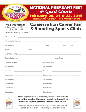 CONSERVATION Career Fair amp SHOOTING SPORTS Clinic