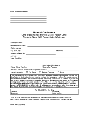 Open Space Notice of Continuance - Booker Auction Co