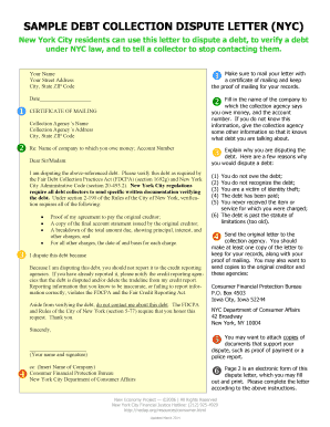 Sample debt collection dispute letter nyc - New Economy Project - neweconomynyc