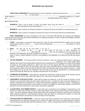 Residential Lease Agreement