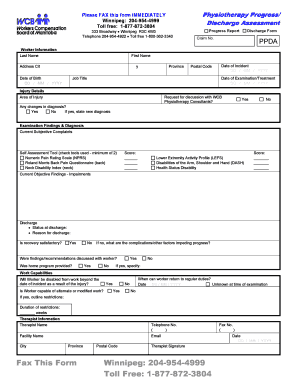 Physiotherapy Progress and Discharge Assessment Form