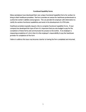 Functional Capability Form