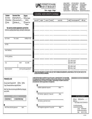 UAS Course Add/Drop Form