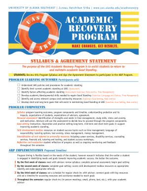 ARP-Syllabus Agreement - University of Alaska Southeast