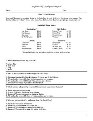 State Fair Food Menu