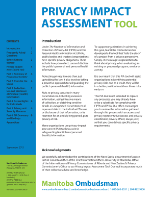 Privacy Impact Assessment Tool