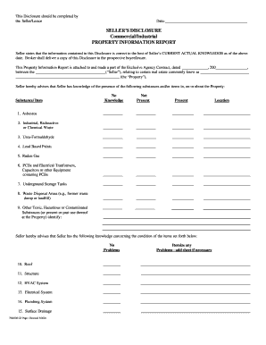 Commercial Property Disclosure Form