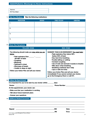 Pediatric Discharge to Home Instructions