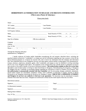 Borrower Authorization to Release Information