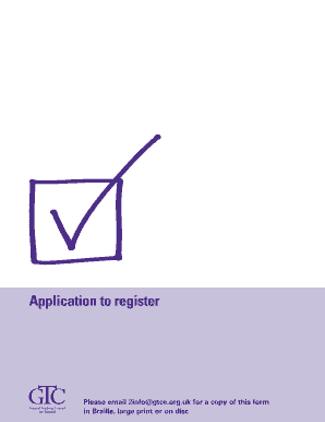 General Teaching Council Registration Form