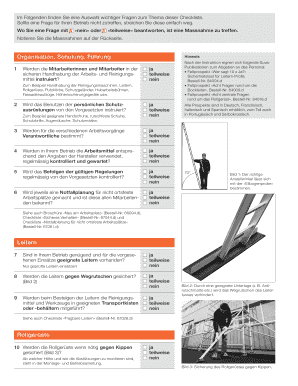Checkliste Reinigung und Unterhalt von Gebäuden