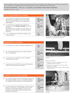 Liste de contrôle de sécurité pour les échelles portables