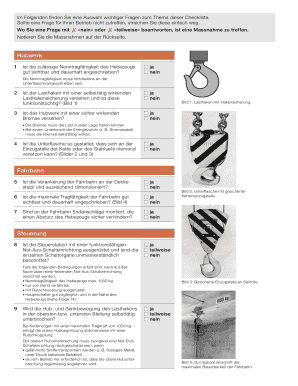 Checkliste Hebezeuge