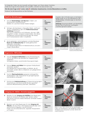 Sicherheit und Gesundheitsschutz am Arbeitsplatz EKAS Checkliste
