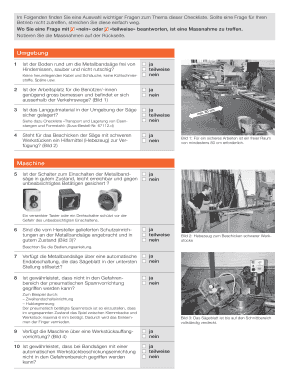 Checkliste Metallbandsäge