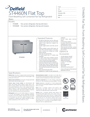 ST4460N Refrigerator Specifications