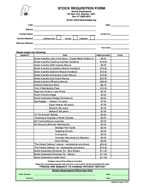 How do i fill out stock requisition form