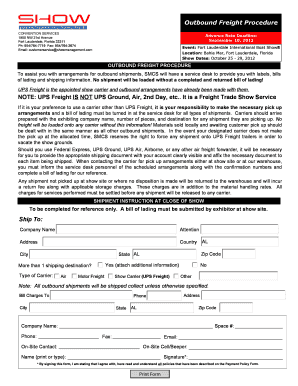 Outbound Freight Procedure