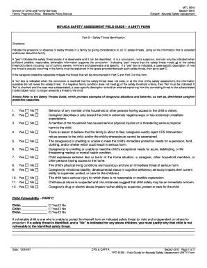 Nevada Safety Assessment Field Guide