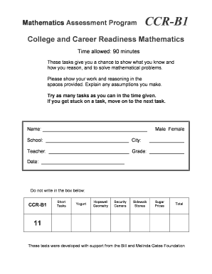 College and Career Readiness Mathematics Assessment