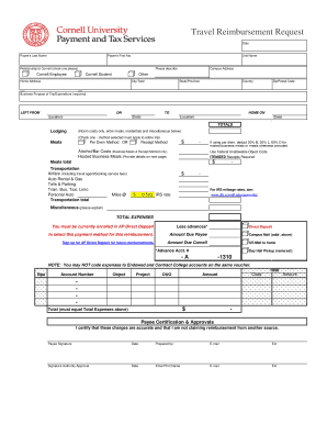 Travel Reimbursement Request