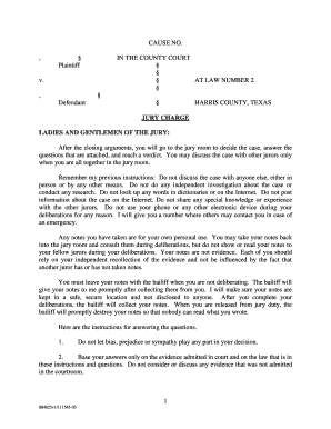 Jury Charge Template - Harris County Courts