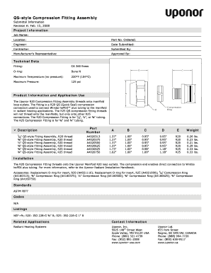 QS-Style Compression Fitting Assembly