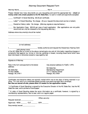 Attorney Document Request Form