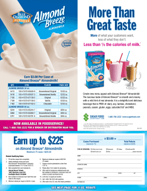 Less than the calories of milk1 - Almond Breeze - Blue Diamond