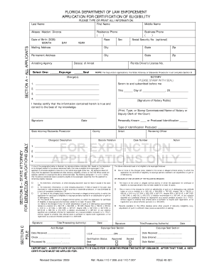 Florida Expunction Application
