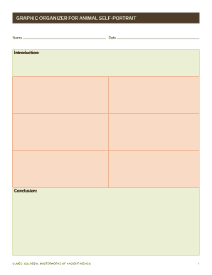Graphic Organizer for Animal Self-Portrait