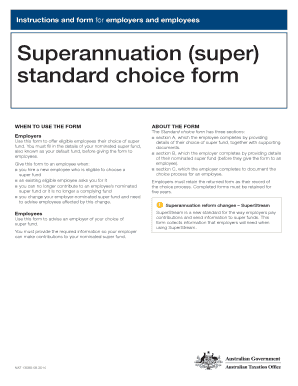 Superannuation Standard Choice Form