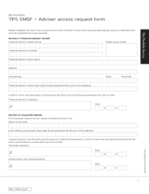 Adviser Access Request Form