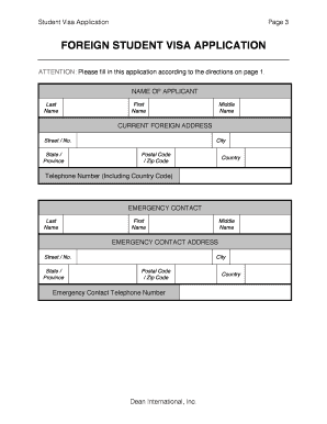 Foreign Student Visa Application