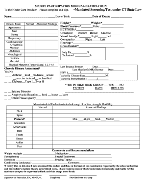Sports Participation Medical Examination