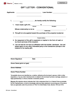 Gift Letter Conventional - CU Partners