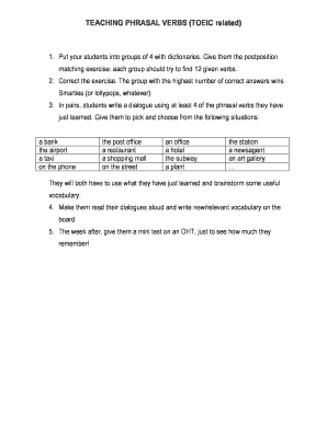 Phrasal Verb Exercise