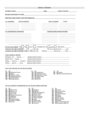 Medical History Form