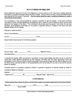 Scout Release Request Form