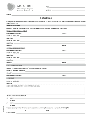 Formulário de Notificação de Acidente e Agressão