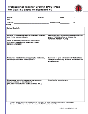 Professional Teacher Growth Plan